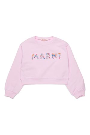 pink cotton sweatshirt MARNI KIDS | M01424M00V10M347